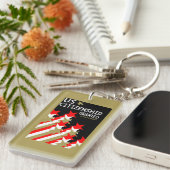 Porte-clés Citoyenneté américaine accordée (Devant droit)