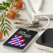 Porte-clés Citoyenneté américaine accordée (Devant droit)