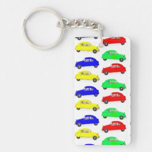 Porte-clés Citroen 2 CV Motif Carreaux