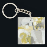 Porte-clés Citron<br><div class="desc">Citron Mist III par Juin Erica Vess. Comprend des tons jaune et gris pour créer un design abstrait.</div>