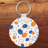 Porte-clés Citron bleu et orange Motif Jouer sur le thème des (Verso)