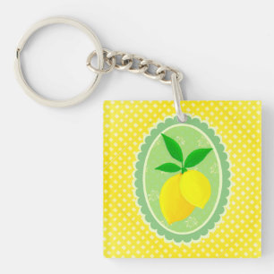 Porte-clés Citron jaune pâle