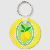 Porte-clés Citron Jaune Soleil Personnalisé (Recto)