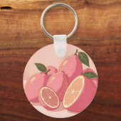 Porte-clés Citron Rose Moderne Féminin (Verso)