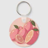 Porte-clés Citron Rose Moderne Féminin (Verso)