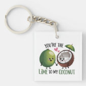 Porte-clés Citron vert pour ma Saint-Valentin noix de coco (Devant)