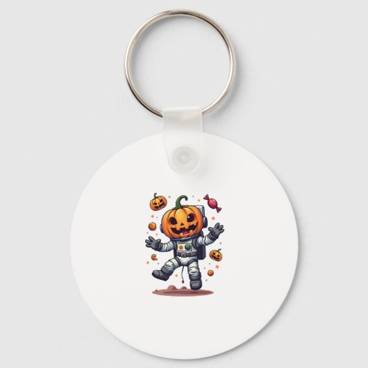 Porte-clés Citrouille Astronaut � Éffrayant Space Explorer (Recto)
