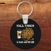 Porte-clés Citrouille Automne Vibes Infirmière Halloween Than (Recto)