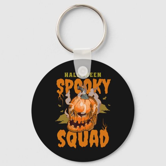 Porte-clés Citrouille Crâne Halloween Éffrayant Squad Graphis (Recto)