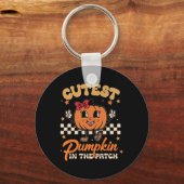 Porte-clés Citrouille Cutest Dans Le Patch Drôle Halloween Me (Recto)