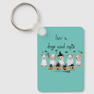 Porte-clés Citrouille de chat noir de chien fantôme Halloween