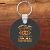 Porte-clés Citrouille de vampire drôle d'Halloween (Recto)