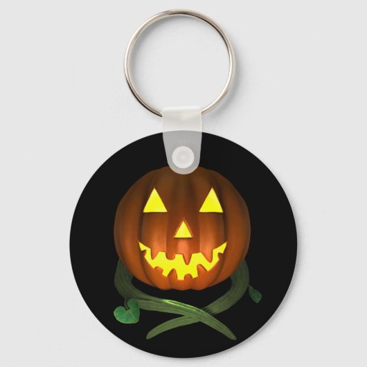 Porte-clés Citrouille d'Halloween avec vignes (Recto)