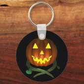 Porte-clés Citrouille d'Halloween avec vignes (Recto)