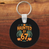 Porte-clés Citrouille d'Halloween hantée par le mème 67 (Recto)