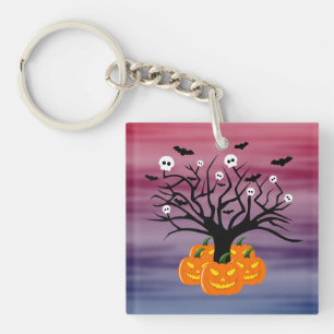 Porte-clés Citrouille d'Halloween Jack o’ Lanterne Dead Tree