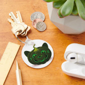 Porte-clés Citrouille d'Halloween vert