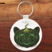 Porte-clés Citrouille d'Halloween vert (Recto)
