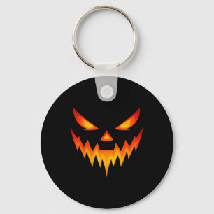 Porte-clés Citrouille effrayant Jack-o'-lantern Face Hallowee