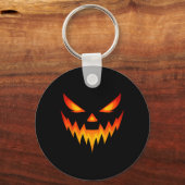 Porte-clés Citrouille effrayant Jack-o'-lantern Face Hallowee (Recto)