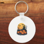 Porte-clés Citrouille éffrayant Patch � Retro Halloween Tee (Recto)
