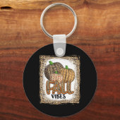 Porte-clés Citrouille Empreinte de léopard Automne Vibes d'ac (Recto)