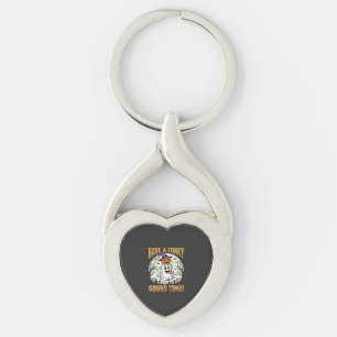 Porte-clés Citrouille Fantôme de la période funky d'Halloween