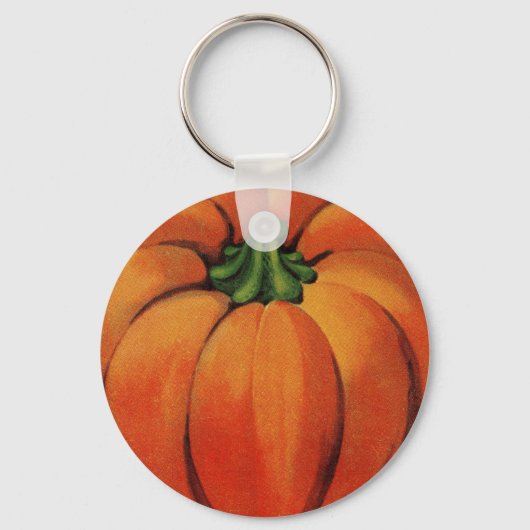 Porte-clés Citrouille Halloween vintage/rétro (Recto)