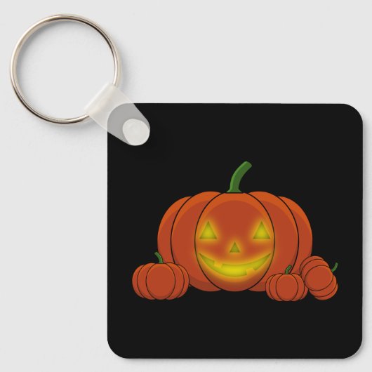 Porte-clés Citrouille Jack-o-lanterne (Recto)