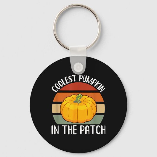 Porte-clés Citrouille Le Plus Coolle Dans Le Patch Halloween (Recto)