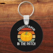 Porte-clés Citrouille Le Plus Coolle Dans Le Patch Halloween (Recto)