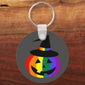 Porte-clés citrouille LGBT+ de la fierté (Recto)