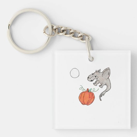 Porte-clés Citrouille orange avec Dragon (Devant)