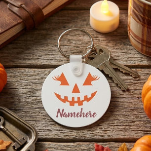Porte-clés Citrouille personnalisée Jack O Lantern Halloween