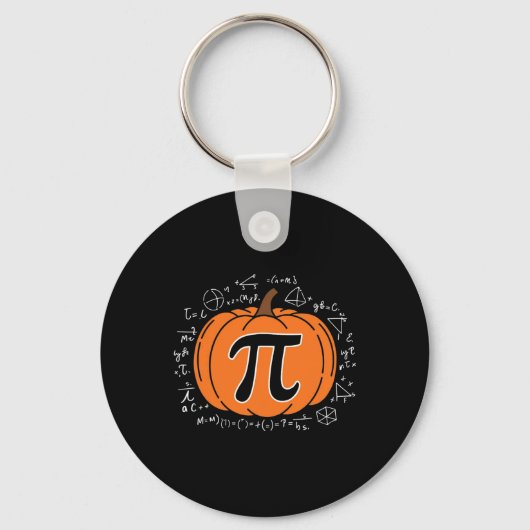 Porte-clés Citrouille Pi Pie Math Enseignant Funny Halloween (Recto)