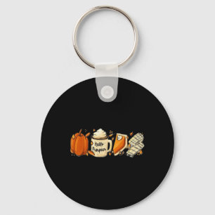 Porte-clés Citrouille Pie Citrouille Latte Tee Pour Femmes Th