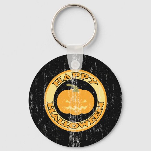 Porte-clés Citrouille Rétro Halloween (Recto)