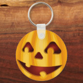 Porte-clés Citrouille sculpté souriant design Halloween (Verso)