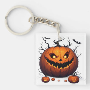 Porte-clés Citrouille sinistre Jack O Lantern Halloween soir 