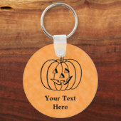 Porte-clés Citrouille souriant. (Recto)