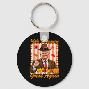 Porte-clés Citrouille Trump drôle rendre Thanksgiving plus gr
