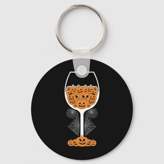 Porte-clés Citrouille Vin Gl Spider Web Costume facile Hallow (Recto)