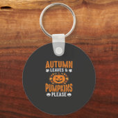 Porte-clés Citrouilles de feuilles d'automne S'il vous plaît (Recto)