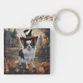 Porte-clés Citrouilles Papillon Halloween Épurées (Dos)