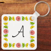 Porte-clés Citrus Carré Monogramme aluminium double face (Verso)