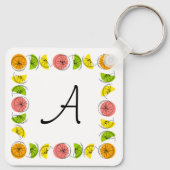 Porte-clés Citrus Carré Monogramme aluminium double face (Dos)