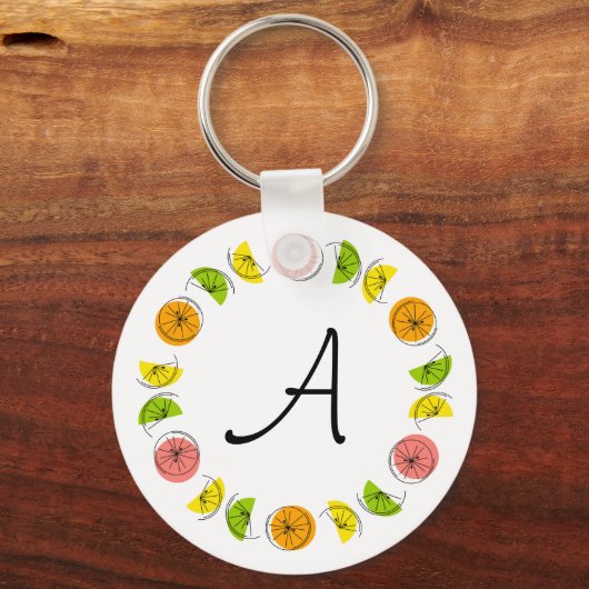 Porte-clés Citrus Circle Monogramme aluminium double face (Recto)