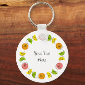 Porte-clés Citrus Circle Texte aluminium double face (Verso)