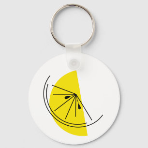 Porte-clés Citrus Lemon Texte porte - clé aluminium rond