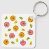 Porte-clés Citrus Multi aluminium carré double face (Dos)